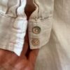 Jones & Co Jones New York Pink Half Button Down Roll Tab Sleeve Linen Tunic Top - Image 3