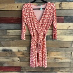 41 Hawthorn Peach 3/4 Sleeve Dress Size Large