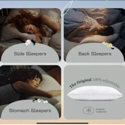 Coop Original Adjustable Cross-Cut Memory Foam and Microfiber Pillow – Queen