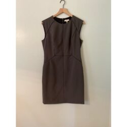 Rebecca Taylor Olive Green Sleeveless Zip Shift Dress