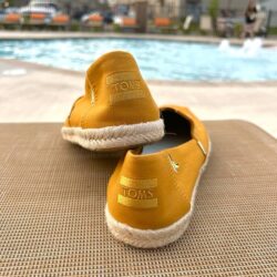 *NEW* Mustard embroidered Toms, Size 8