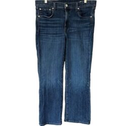 AYR The Pop Straight Leg Ankle Mid Wash Jeans Womens 33 Short