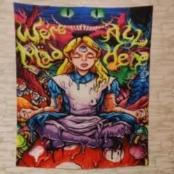 Psychedelic Bohemian Hippie Alice’s Adventures in Wonderland Tapestry