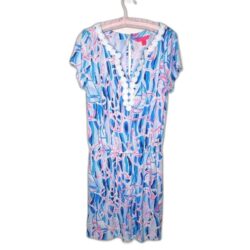Lilly Pulitzer Rebel Skort Romper in Blue Reel Nautical Anchors Size Medium