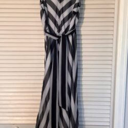 Tommy Bahama Fit & Flare Navy & White Dress with Fabric Belt size XS