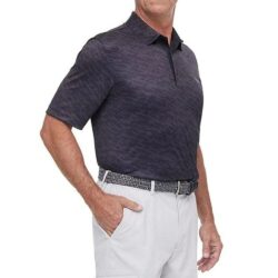 Greg Norman Men’s Golf Polo Shirt Moisture Wicking UPF 30+ Black NWT