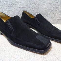 Avventura Mens Size 10M US Black Suede Leather Crocodile Loafers Patchwork Spain