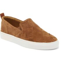 Steve Madden Men’s  Cognac Brown Woven Suede Slip on Sneaker size 9 New