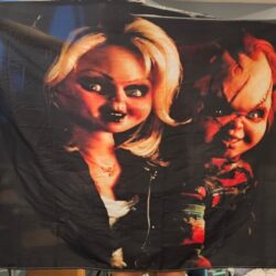 Chucky and Tiffany tapestry