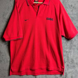 University of Kansas Nike Shirt short sleeve polo shirt size Large