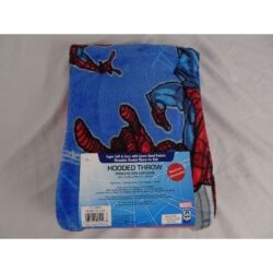 Marvel Spiderman Kids Hooded Throw 30inX50in