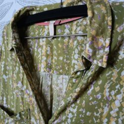 Pilcro Leilani Popover Tunic Blouse Watercolor Print Button Front Anthropologie