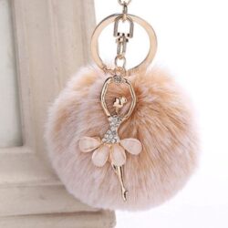 NEW Pom Pom Ballerina Keychain