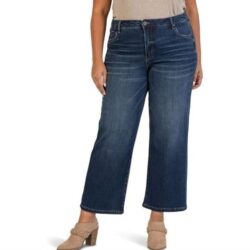 KUT from the Kloth Charlotte High-Rise Fab AB Culottes in Resolved Plus Size 22W