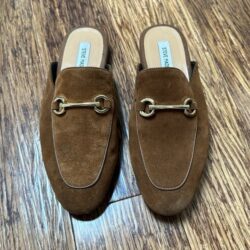 Steve Madden Mateo men’s brown suede leather slip on mule dress shoes size 10
