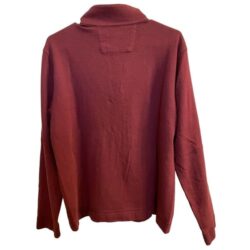 Banana Republic Men’s Henley Pullover Sweatshirt Maroon 1/4 button up size L