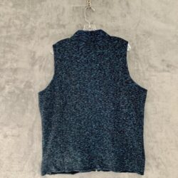 Tasc Fleece Vest Men XL Blue Heathered Full Zip Pockets Tennis Golf
