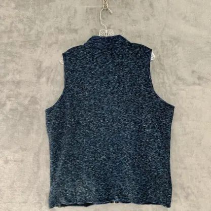 Tasc Fleece Vest Men XL Blue Heathered Full Zip Pockets Tennis Golf - Image 2