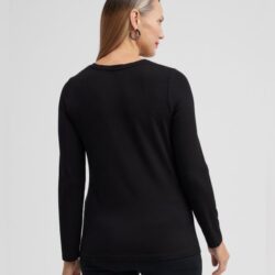 NWT Chico’s Women’s Touch Of Cool Black Embellished Layering Tee Size XL