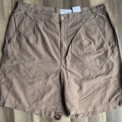 Columbia Sportswear Brown color Cargo Cotton Shorts Mens Size Lg Hiking