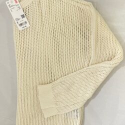 round Uniqlo crochet sweater