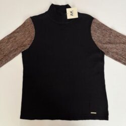 Anne Klein Black Metallic Swea