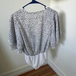 Altar’d State White & Black Patterned Bodysuit