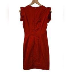 Jil Sander Red Silk Bow Dress sz 36 IT Made in Italy