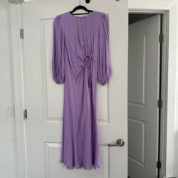 Farm Rio Lilac Piping Midi Dress