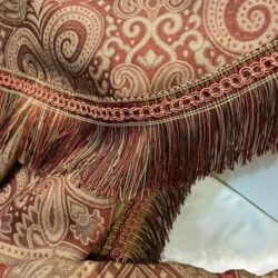 Springs Global Valences 2 Panels 55”x16” Plus Fringe Paisley Print Curtains