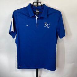 Nike Dri-Fit Kansas City Royals Blue Polo Shirt Size Large Men’s