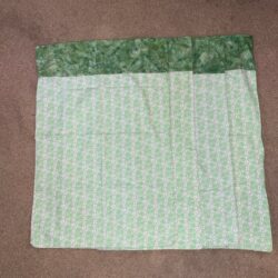 4 green homemade pillow cases