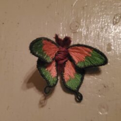Handmade embroidery butterfly pin