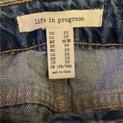 Life in Progress Distressed Snap Front Denim Overalls XS