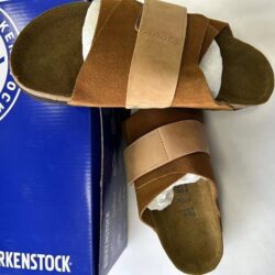 Authentic Birkenstock Kyoto Suede Leather-Size 41-Mink Sandals-Regular/Wide