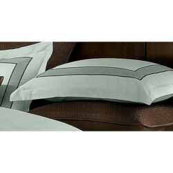 NIP Restoration Hardware Italian TONAL PIPED SHAM Silver Sage EURO