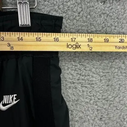 Nike sportswear pants womens small black track sweatpants spellout logo vtg - Image 3