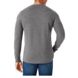 Men’s Members Mark Long Sleeve Thermal Henley New Grey XXX-Large