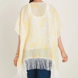 Linen Paisley Ruana Wrap Citrus – Yellow – Size: S/M