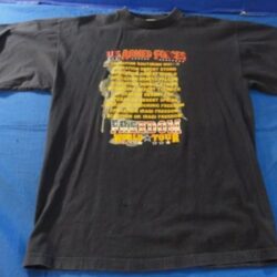 szLARGE DISC US ARMED FORCES MILITARY FREEDOM WORLD TOUR BLACK T SHIRT RC 1040