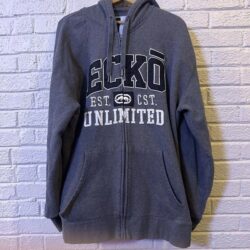 Ecko Unltd Hoodie Mens 2XL XXL Big Logo Graphic Sweater Baggy Y2K Skater Grunge