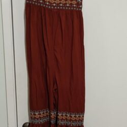 Natural Life Small Embroidered Hanna Rust Jumpsuit