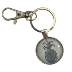 NEW Pineapple on White Background Keychain