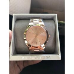 Michael Kors Women’s Slim Runway Three-Hand Stainless Steel Quartz Watch