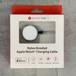 ELEMENT WORKS Purple-White Nylon Braided Apple Watch Charging Cable