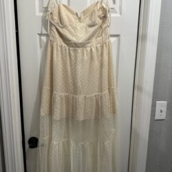 Lulus Cream Polka Dot Dress