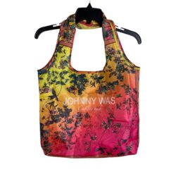 Johnny Was tote bag Fall 2023 recycled canvas leaves ombré shoulder bag