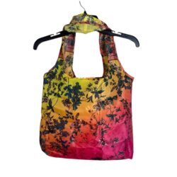 Johnny Was tote bag Fall 2023 recycled canvas leaves ombré shoulder bag