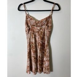 NWT House of Harlow x Revolve Tan Velvet Snakeprint Slip Dress Sz XS