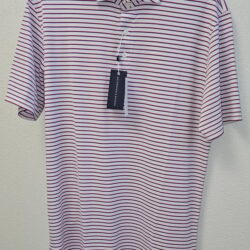 Holderness & Bourne Sutton Golf Polo Men’s M MEDIUM Red White Blue New NWT